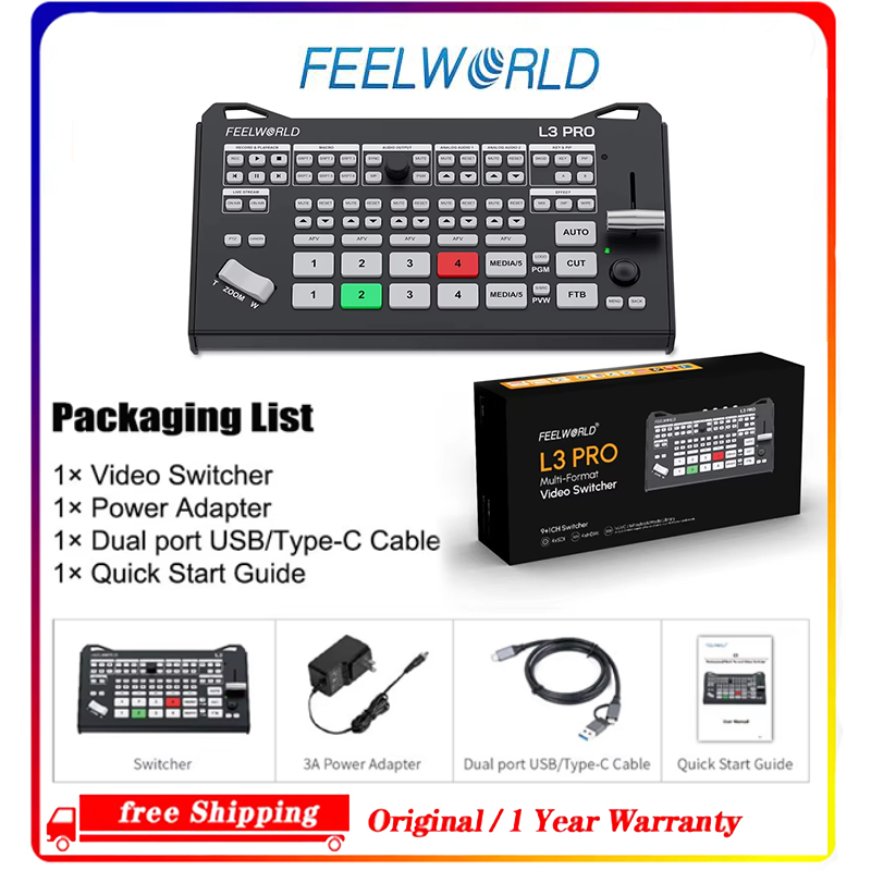 Hdmi Cable - FEELWORLD L3 PRO เครื่องผสมสัญญาณวิดีโอแบบ 5 ช่องสัญญาณ,